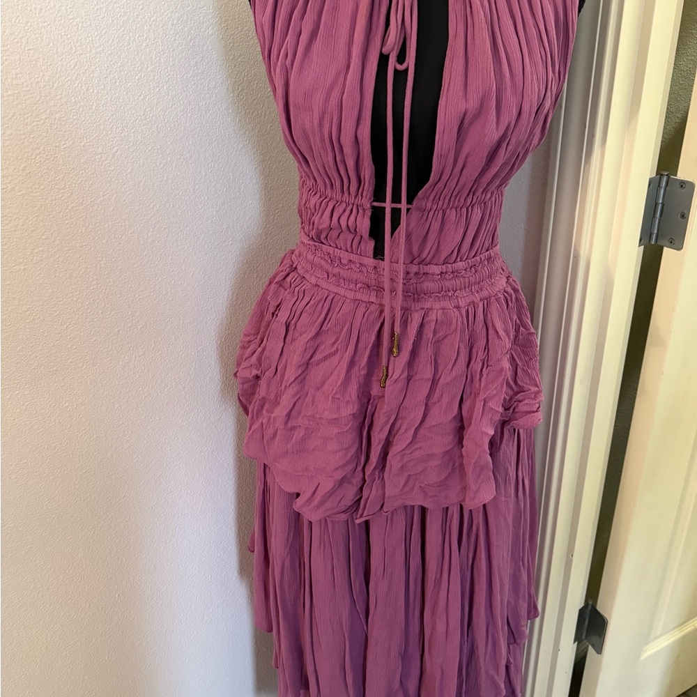 Free people magenta maxi strappy dress M